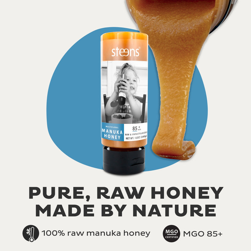 MGO 85+ Raw Manuka Honey 12 oz - Squeezy Bottle