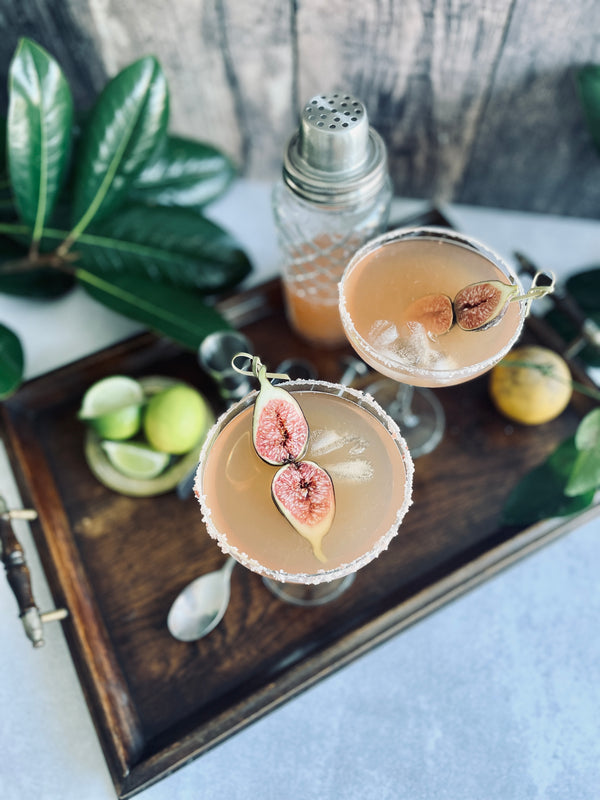 Honey Tequila Cocktails with Fig Skewers
