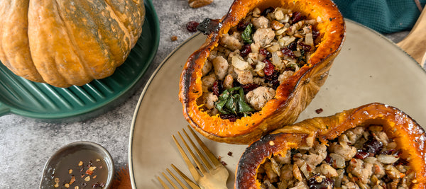 Sausage-Stuffed Gem Pumpkin with Mānuka Honey Glaze: A Flavor-Packed, Easy-to-Make Delight