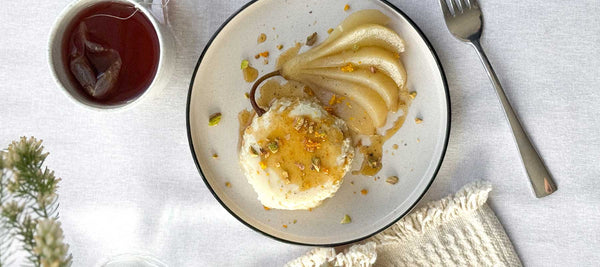 Baked Yoghurt with Poached Fruit