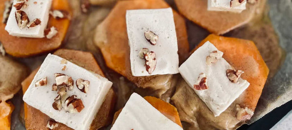 Cinnamon honey and marshmallow candied yams