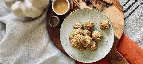 Pumpkin Spice bliss balls with Pumpkin Spice Paste
