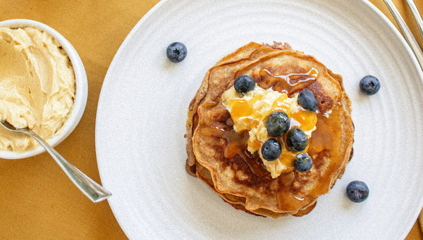 Oat and Honey Pancakes with Spiced Cream and Honey Butter Caramel: A Deliciously Nourishing Breakfast