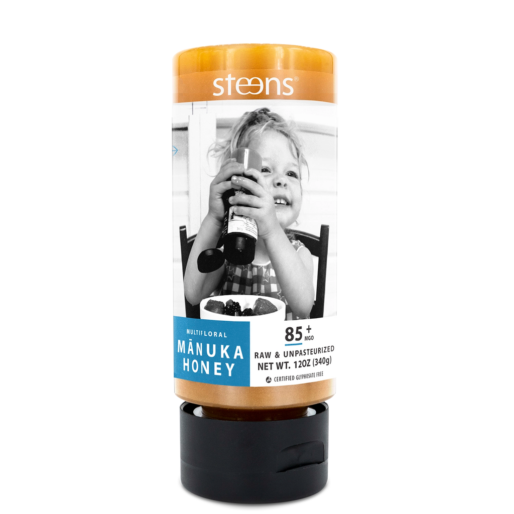 Steens MGO 85+ Raw Manuka Honey 12 oz - Squeezy Bottle