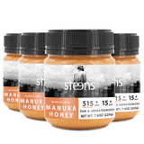 BUNDLE Pack Steens UMF 15+ (MGO 515) Raw Manuka Honey 7.9 oz - 4 Pack