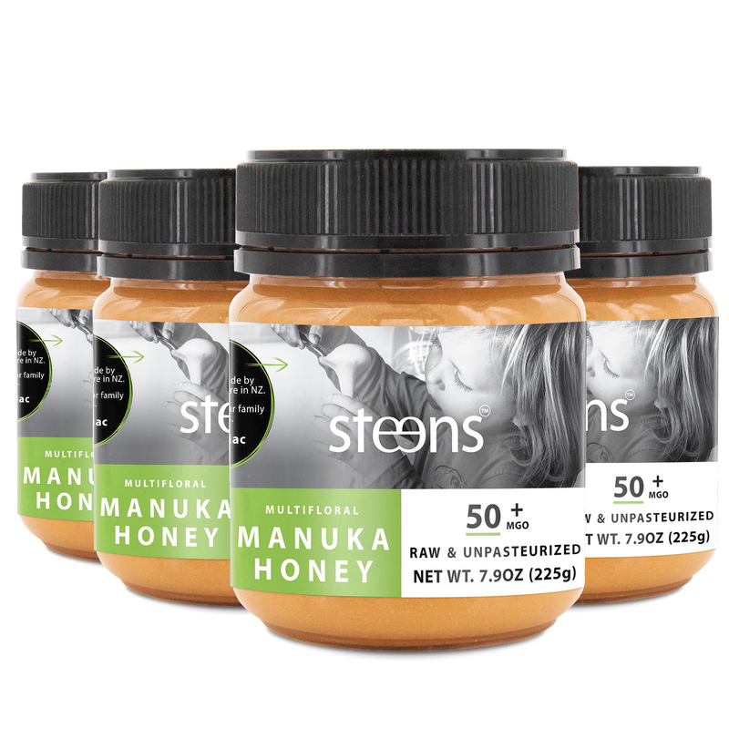 MULTIPACK MGO 50+ Raw Mānuka Honey 7.9oz  - 4 Pack