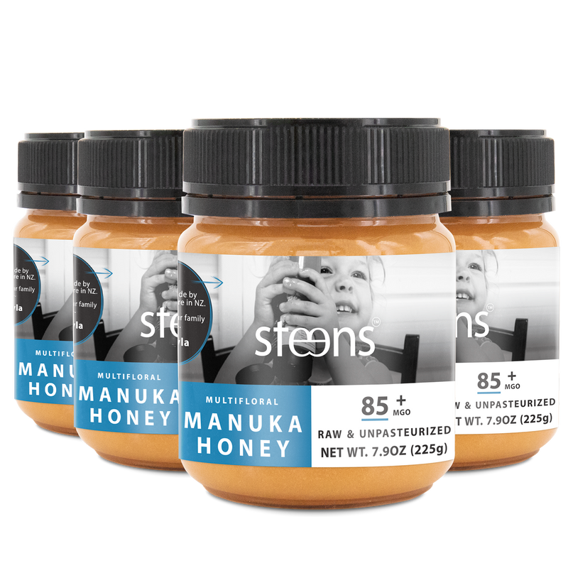 MULTIPACK MGO 85+ Raw Mānuka Honey 7.9oz  - 4 Pack