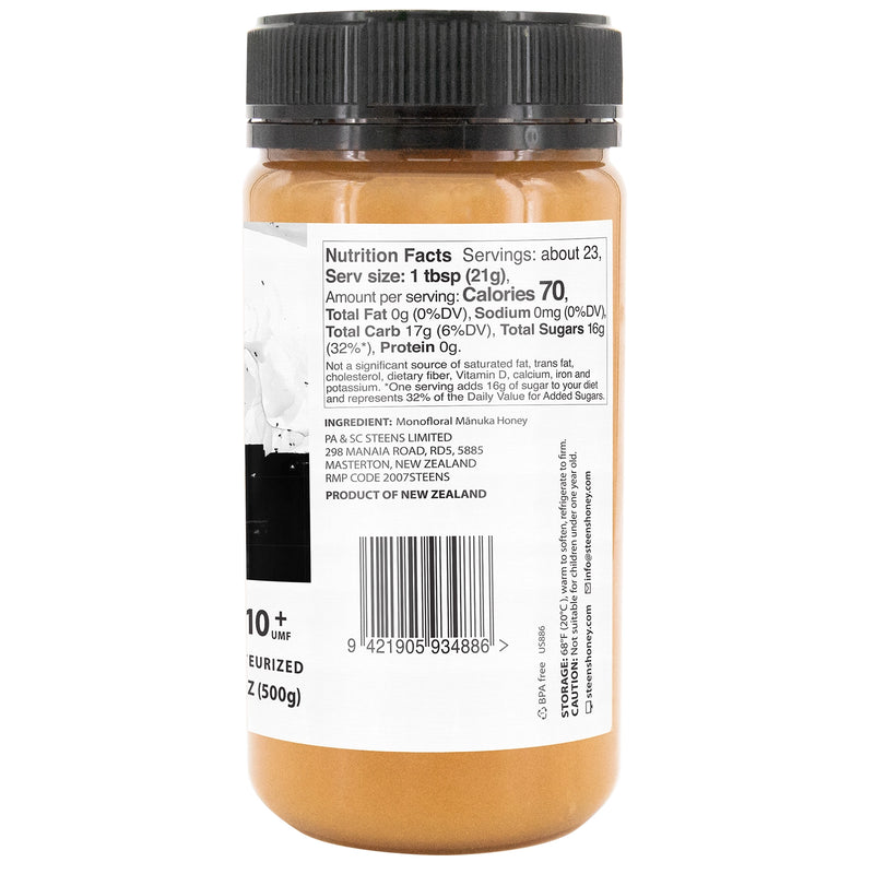 UMF 10+ (MGO 263) Raw Manuka Honey 17.6 oz