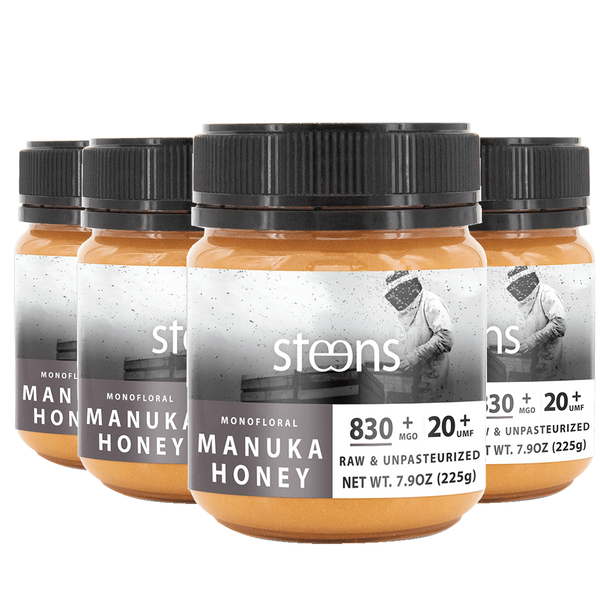 MULTIPACK UMF 20+ (MGO 829) Raw Mānuka Honey 7.9 oz - 4 Pack