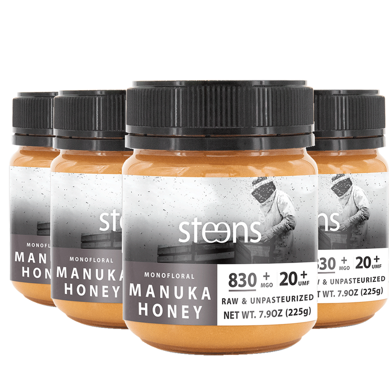 MULTIPACK UMF 20+ (MGO 829) Raw Mānuka Honey 7.9 oz - 4 Pack
