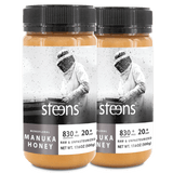 BUNDLE Pack Steens UMF 20+ (MGO 829) Raw Manuka Honey 17.6 oz - 2 Pack